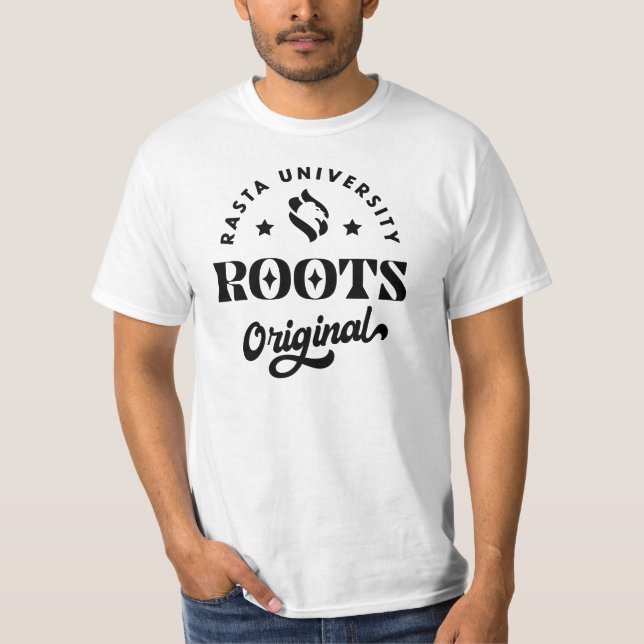 Rasta University Roots Original Reggae T-Shirt (Vorderseite)