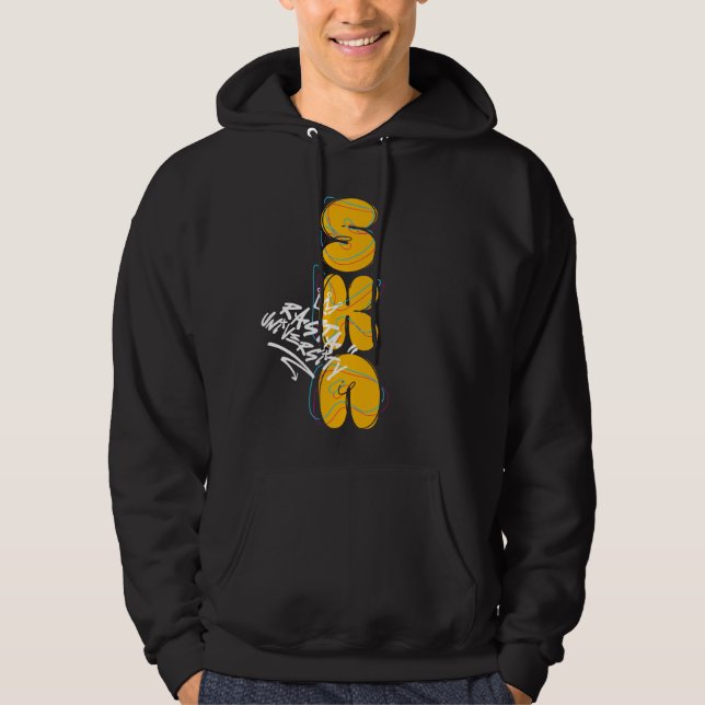 Rasta University Ska Graffiti Style Reggae Hoodie (Vorderseite)