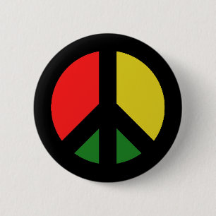 Rasta Verbot das Friedenssymbol der Bomben-CND Button