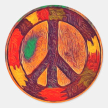 Rasta Vibe Peace Sign Sticker