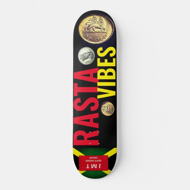 RASTA VIBES Skateboard (Vorderseite)