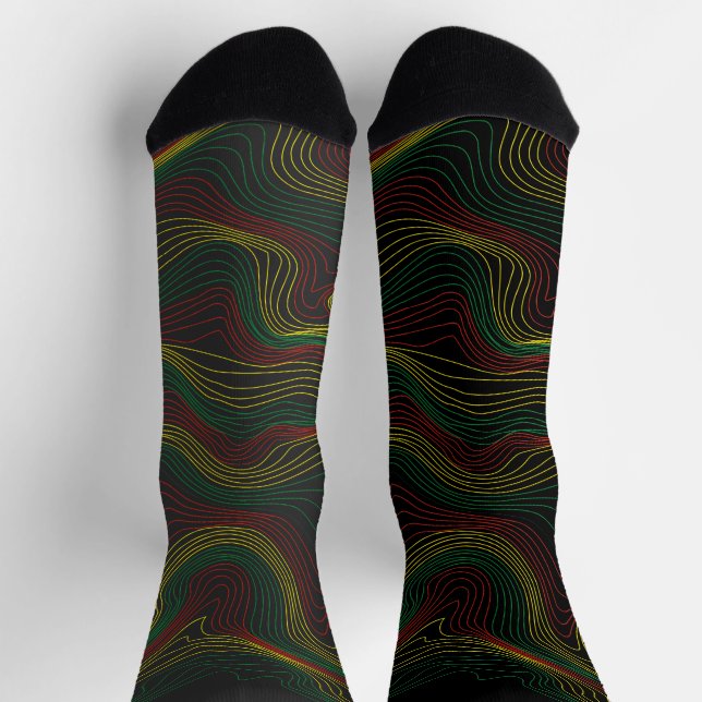 Rasta Waves Socken (Oben)
