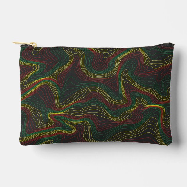 Rasta Waves Zubehörtasche (Vorderseite)