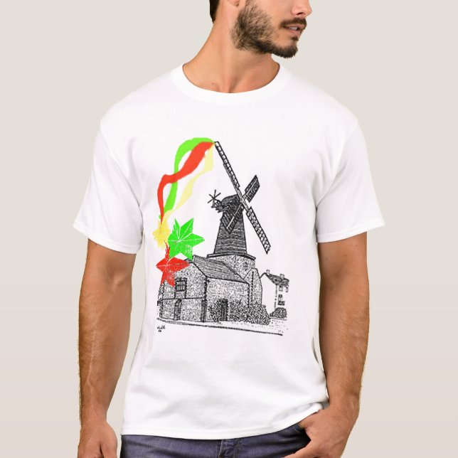 rasta Windmühlen T-Shirt (Vorderseite)