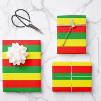 Rasta Wrapping Paper Sheet Geschenkpapier Set