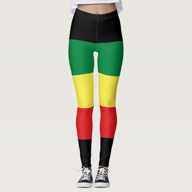 Rastafara Power - Rasta Yoga - Reggae Leggins (Vorderseite)