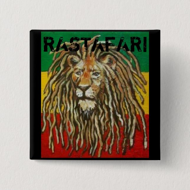 Rastafari Abzeichen Button (Vorderseite)