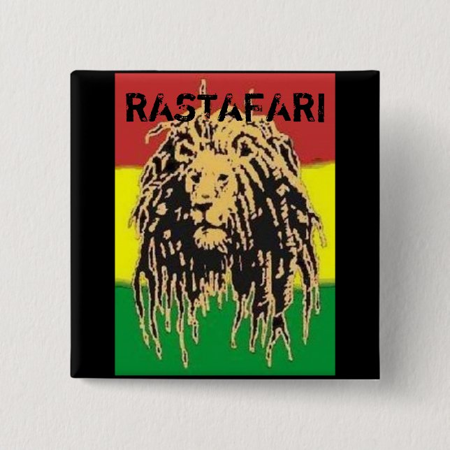 Rastafari Abzeichen Button (Vorderseite)