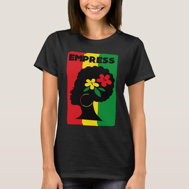 Rastafari Empress Jamaica Souvenir Rasta Roots Reg T-Shirt (Vorderseite)