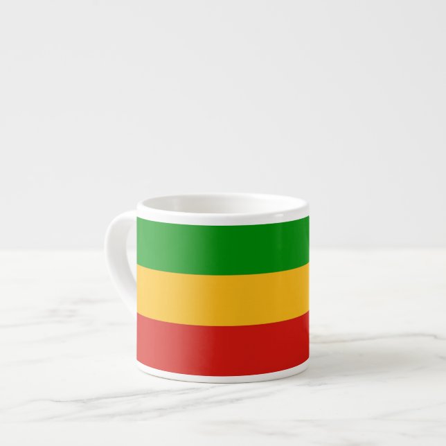 RASTAFARI FLAG FARBEN + Ihre Ideen Espressotasse (Vorderseite Links)