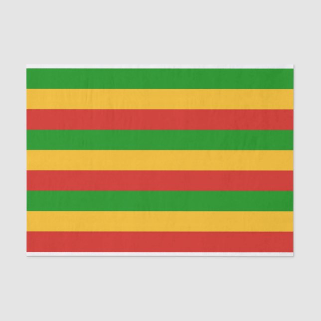RASTAFARI FLAG FARBEN + Ihre Ideen Seidenpapier (Vorderseite)