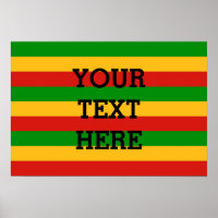 RASTAFARI FLAG FLAG FARBEN + Ihr Text