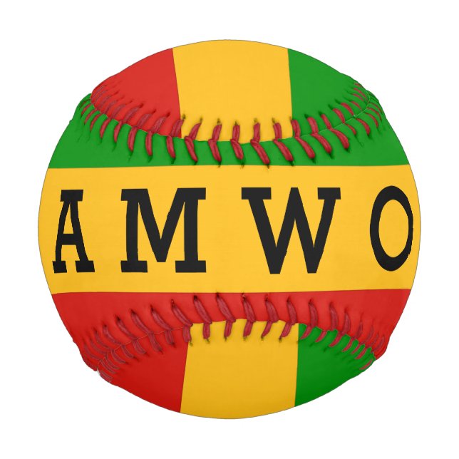 RASTAFARI FLAG FLAG FARBEN + Ihre Ideen Baseball (Rückseite)