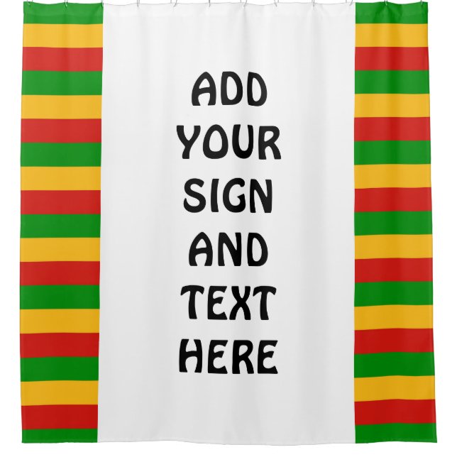 RASTAFARI FLAG FLAG FARBEN + Ihre Ideen Duschvorhang (Vorderseite)