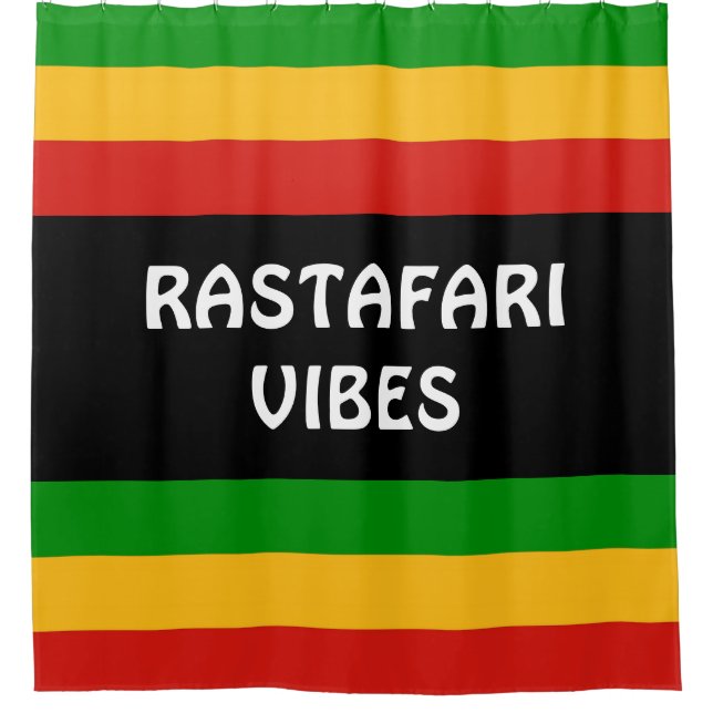 RASTAFARI FLAG FLAG FARBEN + Ihre Ideen Duschvorhang (Vorderseite)
