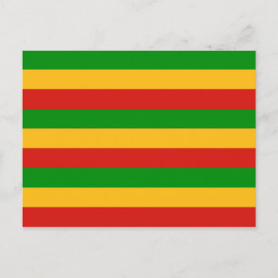 RASTAFARI FLAG FLAG FARBEN + Ihre Ideen Postkarte