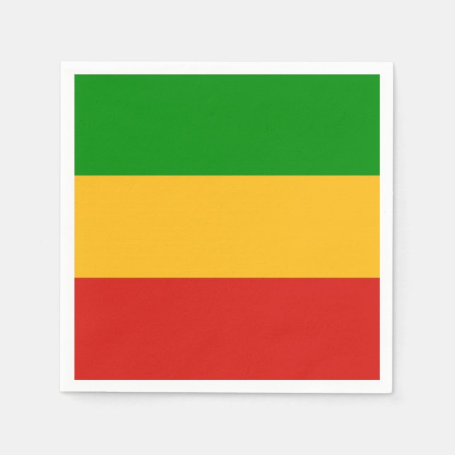 RASTAFARI FLAG FLAG FARBEN + Ihre Ideen Serviette (Vorderseite)