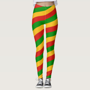 RASTAFARI FLAG FLAG FARBEN Streifen + Ihre Ideen Leggings