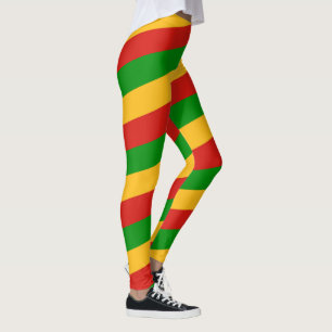 RASTAFARI FLAG FLAG FARBEN Streifen + Ihre Ideen Leggings