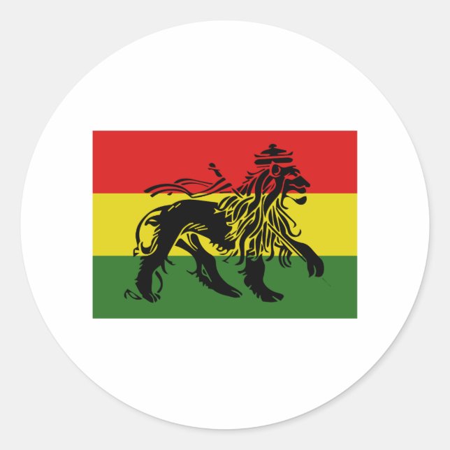 Rastafari-Flag Runder Aufkleber (Vorderseite)