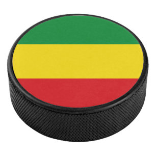 Rastafari-Flagge Rasta Äthiopien Eishockey Puck