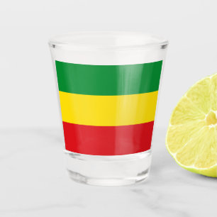Rastafari-Flagge Rasta Äthiopien Schnapsglas
