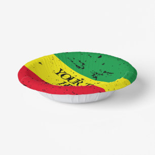 Rastafari-Flagge Reggae-Thema benutzerdefinierte P Pappteller