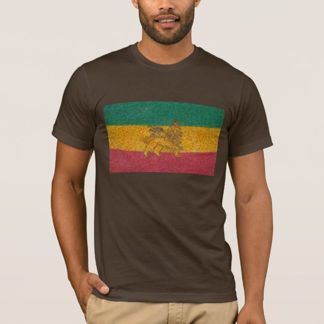 Rastafari Flagge Van- Goghart T-Shirt (Vorderseite)