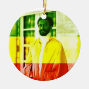 RASTAFARI!!! HAILE SELASSIE I SCHMUCK  KERAMIK ORNAMENT