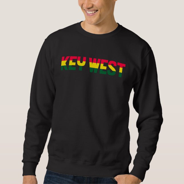 Rastafari Island Vacation  Roots Rock Reggae Key W Sweatshirt (Vorderseite)