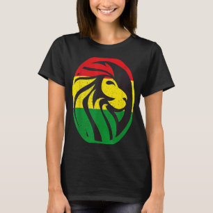Rastafari Lion Head Jamaica Souvenir Rasta Roots R T-Shirt