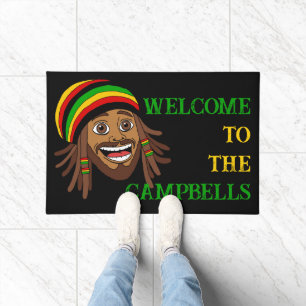 Rastafari Rasta Mann Willkommen Fußmatte