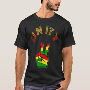 Rastafari Reggae Unity Peace Zitat Rasta Colors T-Shirt