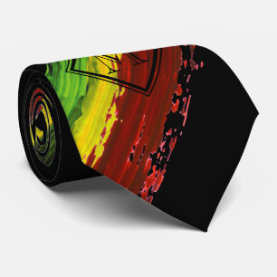 Rastafarian Farbe streicht schwarze Seite des Krawatte