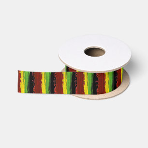 Rastafarian Farben-Streifen Satinband