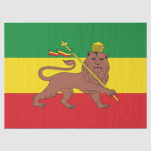 Rastafarian Flag Äthiopia Löwe von Judah Seidenpapier