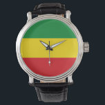 Rastafarian Flag Rasta Äthiopian Armbanduhr<br><div class="desc">Rot, Grün und Gelb sind die Fahne von Rastafarianismus, aber auch eine Flagge von Äthiopien. Hier ist ein hochwertiges Rasta-Geschenk und ein großartiges Design für alle rastafarians. Besuchen Sie unseren Shop, um coole Rasta-Geschenke und andere Weltfahne Geschenkideen zu finden.</div>