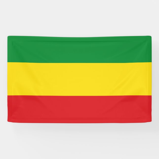 Rastafarian Flag Rasta Äthiopian Banner (Horizontal)