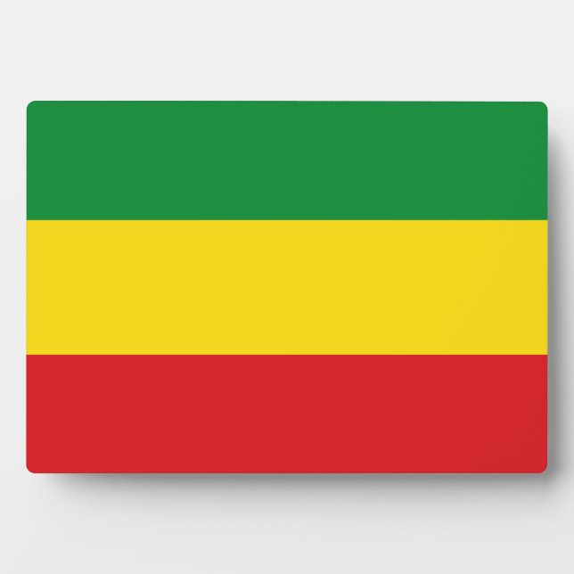 Rastafarian Flag Rasta Äthiopian Fotoplatte (Vorderseite)