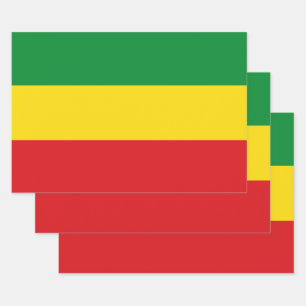 Rastafarian Flag Rasta Äthiopian Geschenkpapier Set