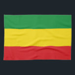 Rastafarian Flag Rasta Äthiopian Geschirrtuch<br><div class="desc">Rot,  Grün und Gelb sind die Fahne von Rastafarianismus,  aber auch eine Flagge von Äthiopien. Hier ist ein hochwertiges Rasta-Geschenk und ein großartiges Design für alle rastafarians. Besuchen Sie unseren Shop,  um coole Rasta-Geschenke und andere Weltfahne Geschenkideen zu finden.</div>