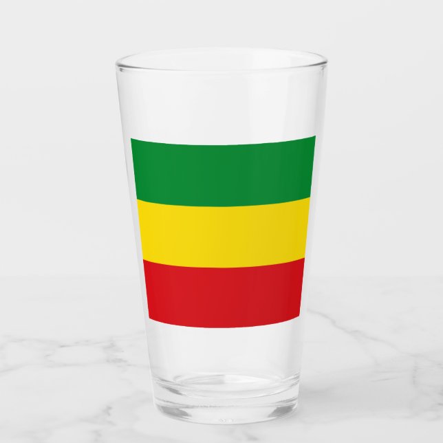 Rastafarian Flag Rasta Äthiopian Glas (Vorderseite)
