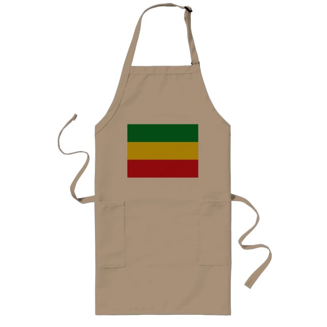 Rastafarian Flag Rasta Äthiopian Lange Schürze (Vorne)