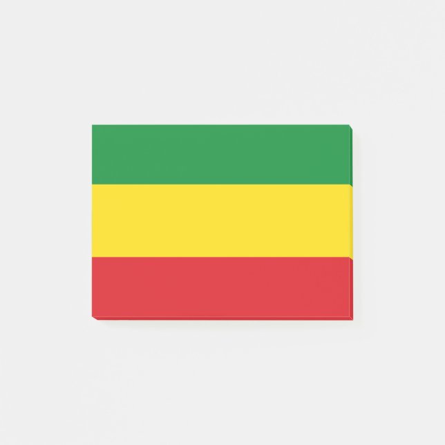 Rastafarian Flag Rasta Äthiopian Post-it Klebezettel (Vorderseite)