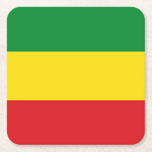 Rastafarian Flag Rasta Äthiopian Rechteckiger Pappuntersetzer