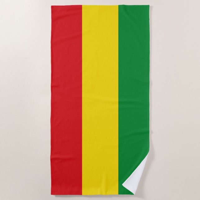 Rastafarian Flag Rasta Äthiopian Strandtuch (Vorderseite)