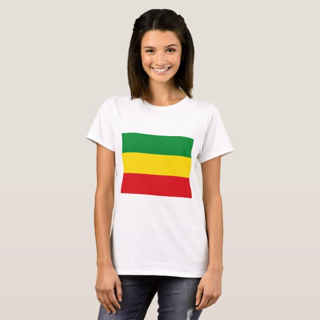 Rastafarian Flag Rasta Äthiopian T-Shirt (Vorne ganz)
