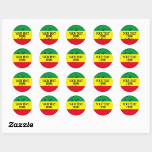 Rastafarian Flag Rasta Farben reggae Musik benutze Runder Aufkleber