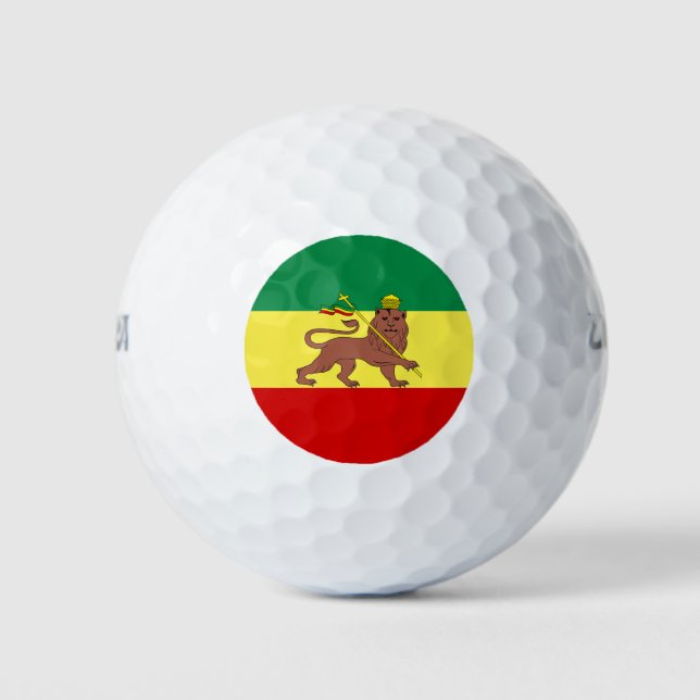 Rastafarian Flag (Rastafarianism) (Rasta) Golf Bal Golfball (Vorderseite)