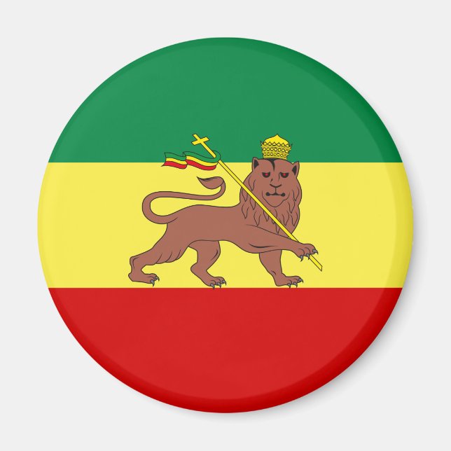 Rastafarian Flag (Rastafarianism) (Rasta) Magnet (Vorne)